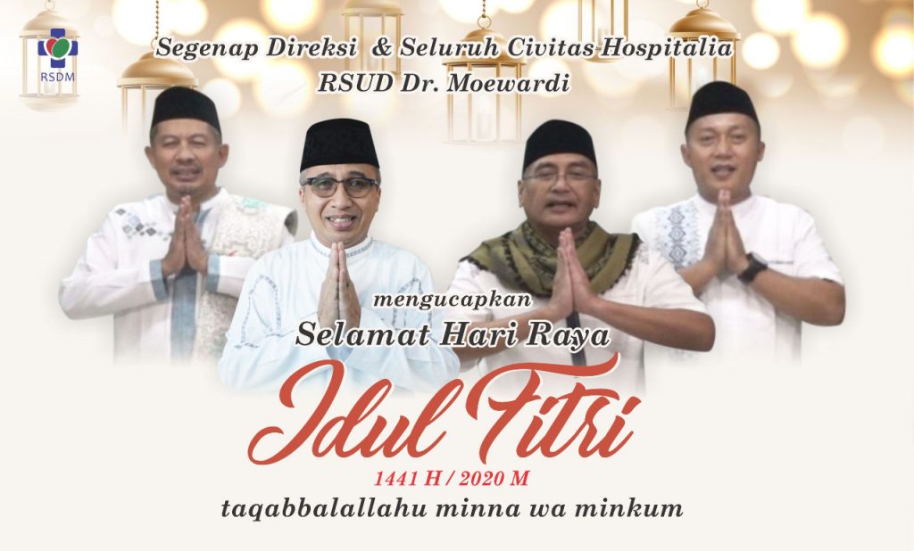 Segenap Direksi & Seluruh Civitas Hospitalia RSUD Dr.Moewardi mengucapkan: Selamat Idul Fitri 1