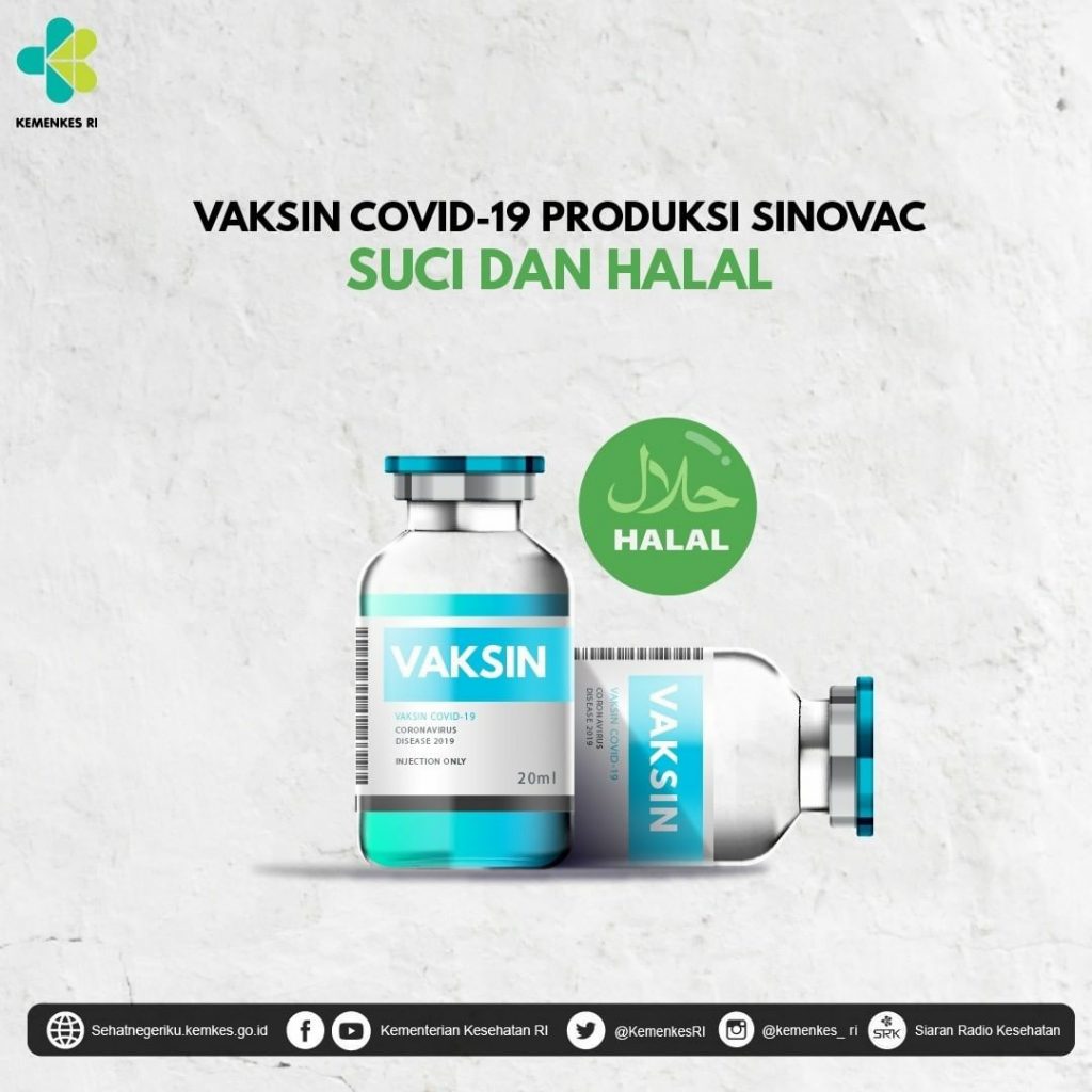 Vaksin COVID-19 Produksi Sinovac, Suci dan Halal