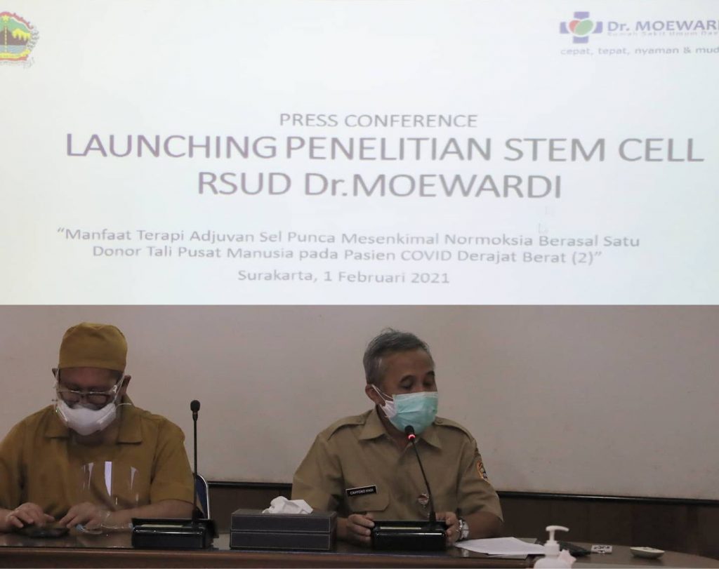 RSUD Dr. Moewardi Lakukan Penelitian Stem Cell (Sel Punca) Guna Menghambat Perburukan dan Kematian Akibat COVID-19