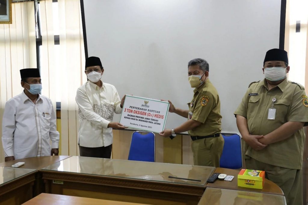 Bantuan Oksigen Medis Dari Baznas Provinsi Jawa Tengah Untuk RSUD Dr. Moewardi