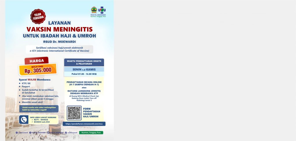 Layanan Vaksin Meningitis RSUD Dr. Moewardi untuk Ibadah Haji & Umroh
