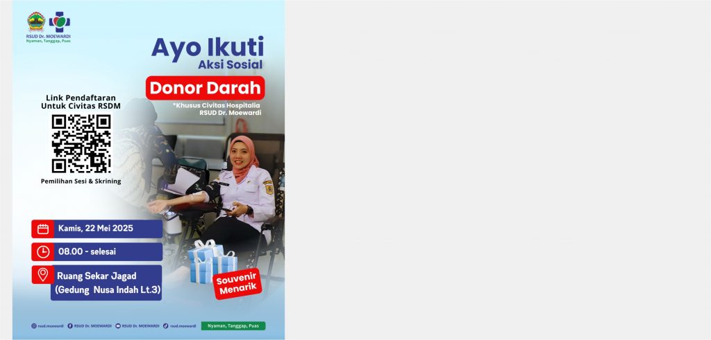 Ayo Ikuti Aksi Sosial Donor Darah! Khusus Civitas Hospitalia RSUD Dr. Moewardi