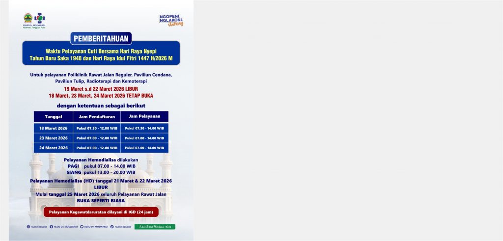 Pemberitahuan Waktu Pelayanan Cuti Bersama Hari Raya Nyepi dan Hari Raya Idul Fitri 2026