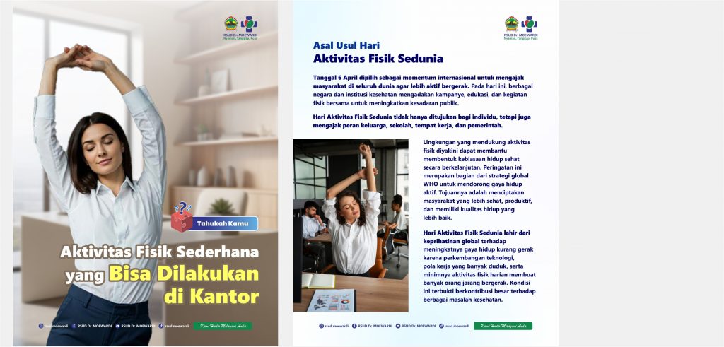 Tahukah Kamu? Aktivitas Fisik Sederhana yang Bisa Dilakukan di Kantor